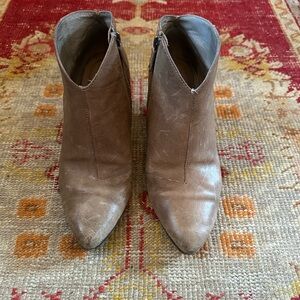 Eileen Fisher Tan Leather Ankle Booties